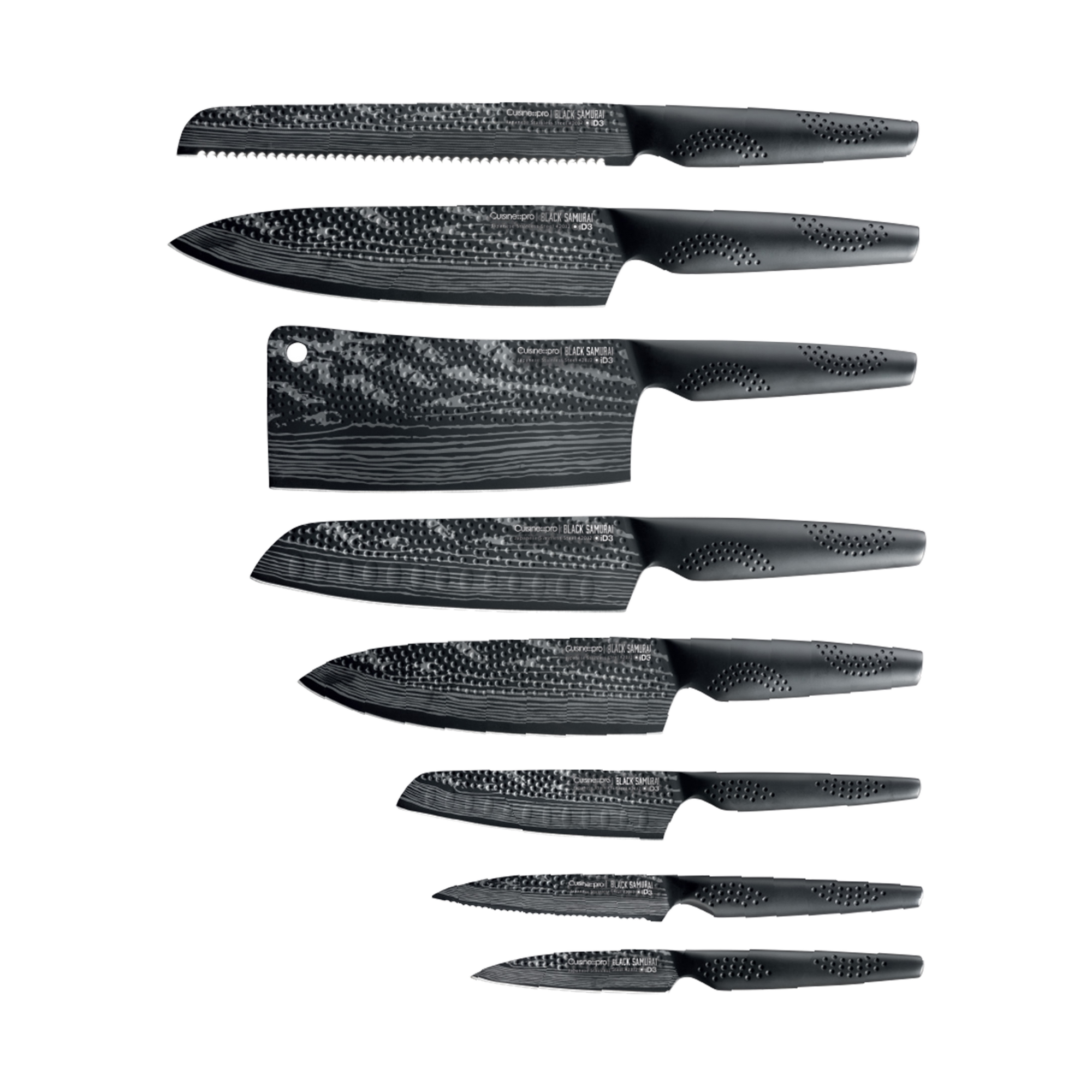 Cuisine::pro® iD3® BLACK SAMURAI Syo 9-Piece Knife Block
