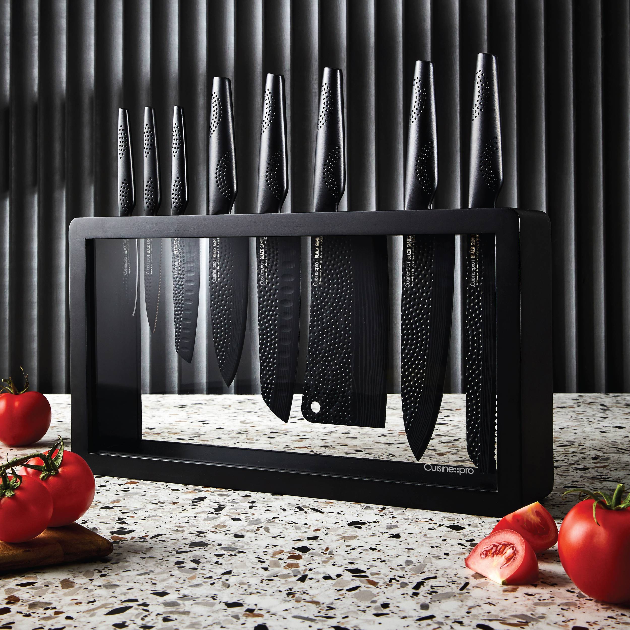 Cuisine::pro® iD3® BLACK SAMURAI Syo 9-Piece Knife Block – THE