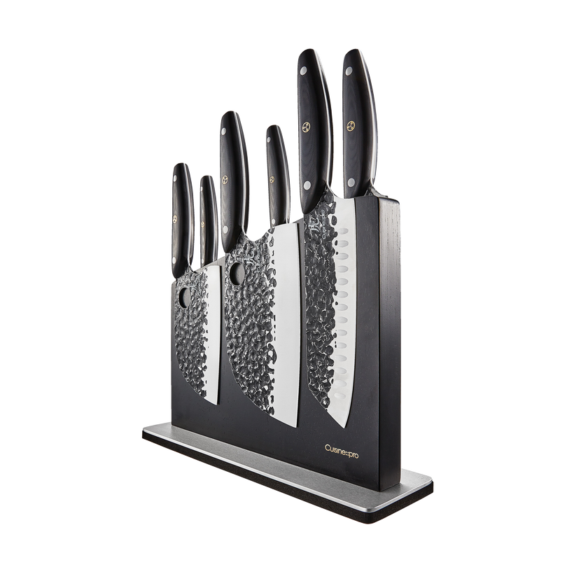 Cuisine::pro® KUROI KIBA Sakura 7-Piece Knife Block – THE CUSTOM Cuisine::pro® KUROI KIBA Sakura 7-Piece Knife Block – THE CUSTOM