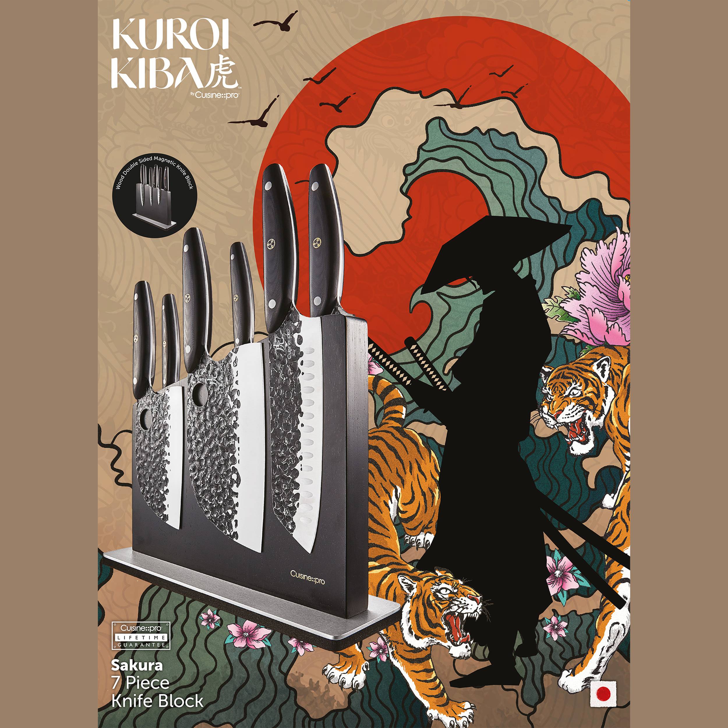 Cuisine::pro® KUROI KIBA Sakura 7-Piece Knife Block – THE CUSTOM