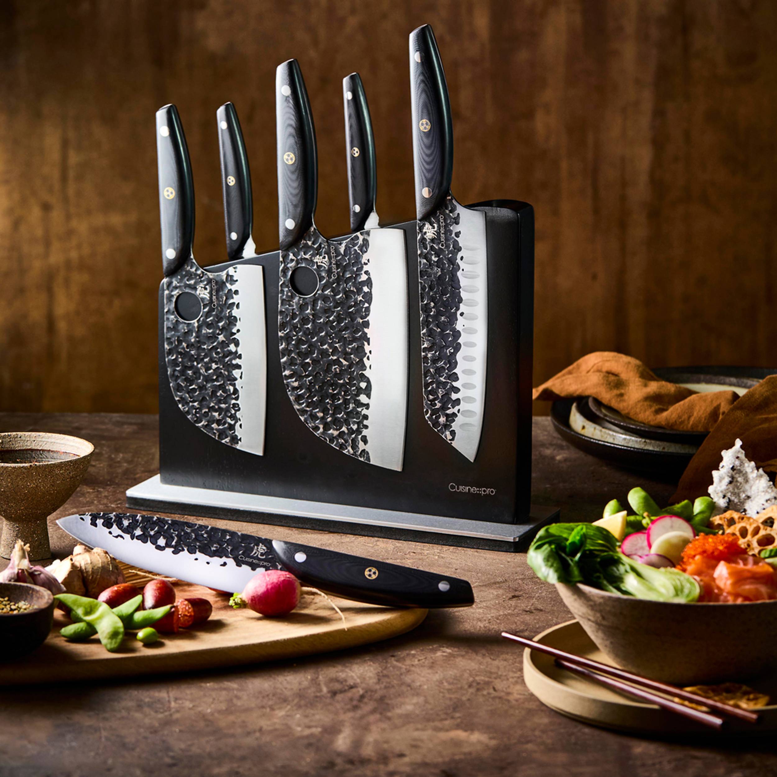 Cuisine::pro® KUROI KIBA Sakura 7-Piece Knife Block – THE CUSTOM