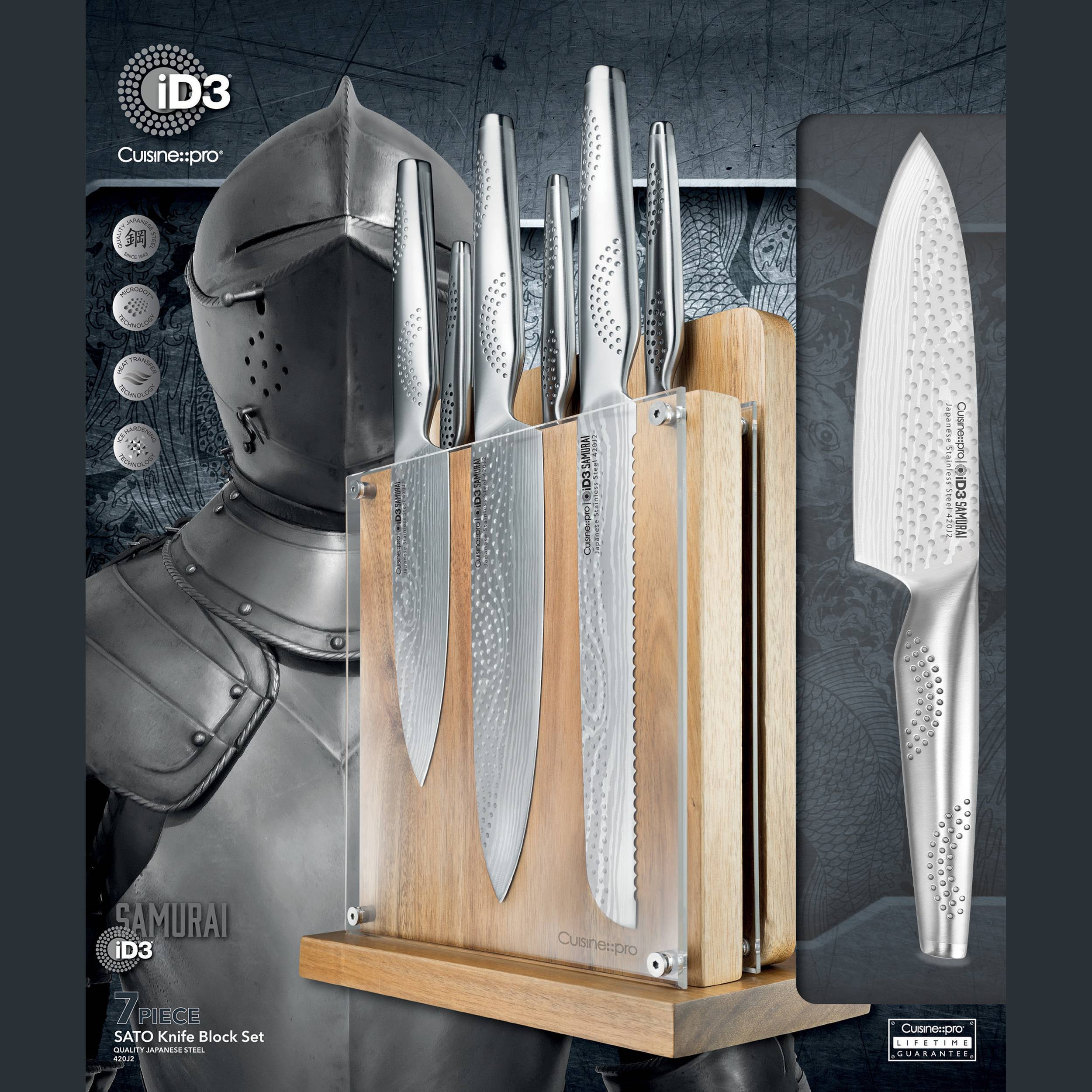 Cuisine::pro® iD3® SAMURAI Sato 7-Piece Knife Block – THE CUSTOM