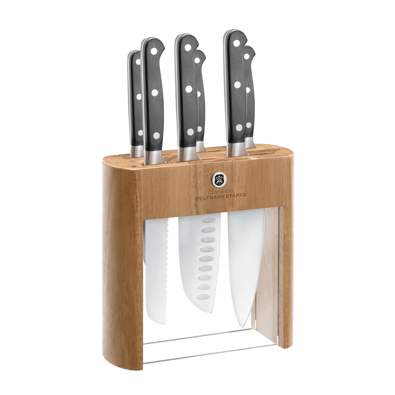 Personnalisation pour Cuisine::pro® WOLFGANG STARKE ™ Klar bloc de couteaux 7 pièces