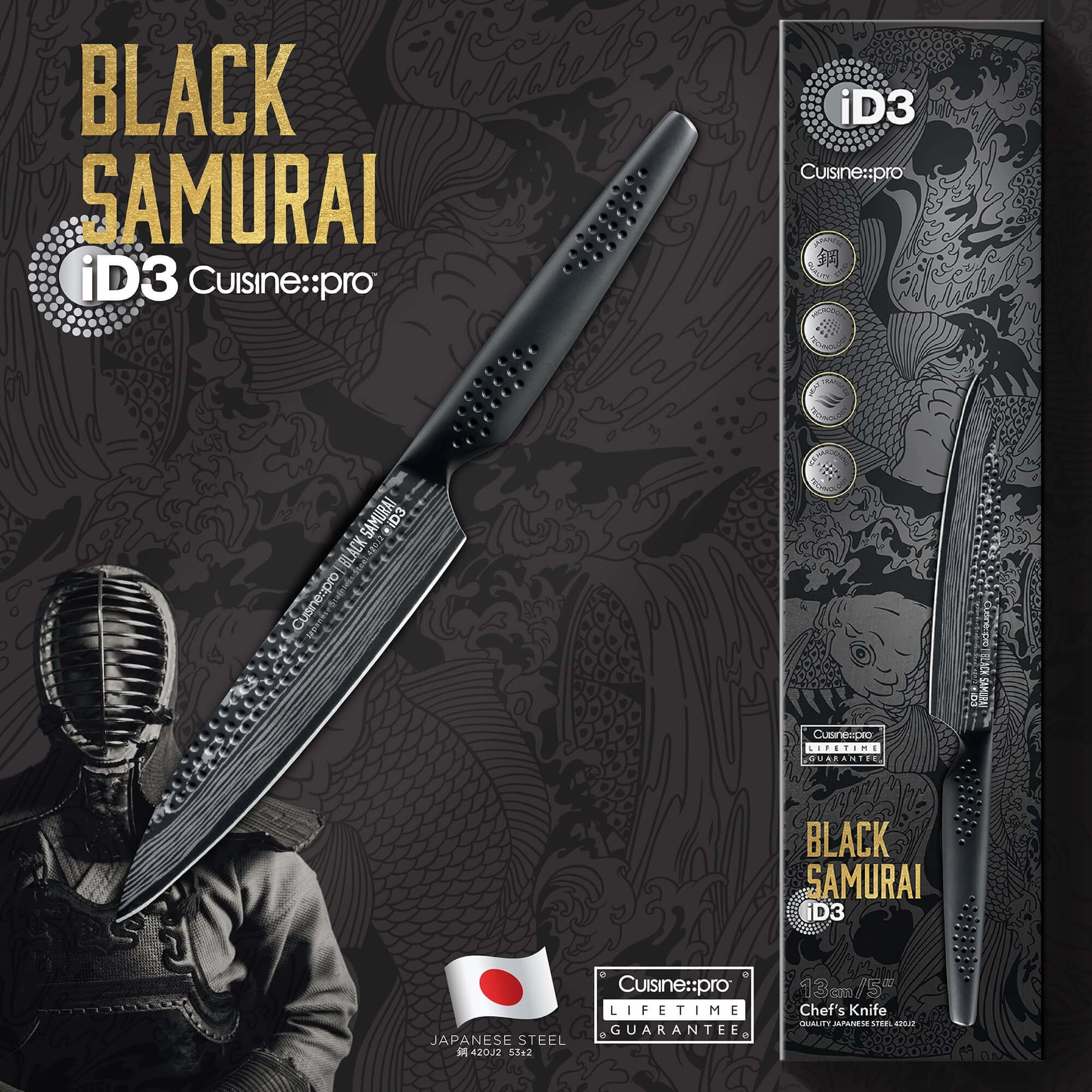 Cuisine::pro® iD3® BLACK SAMURAI™ Chefs Knife 13cm 5in-1034433