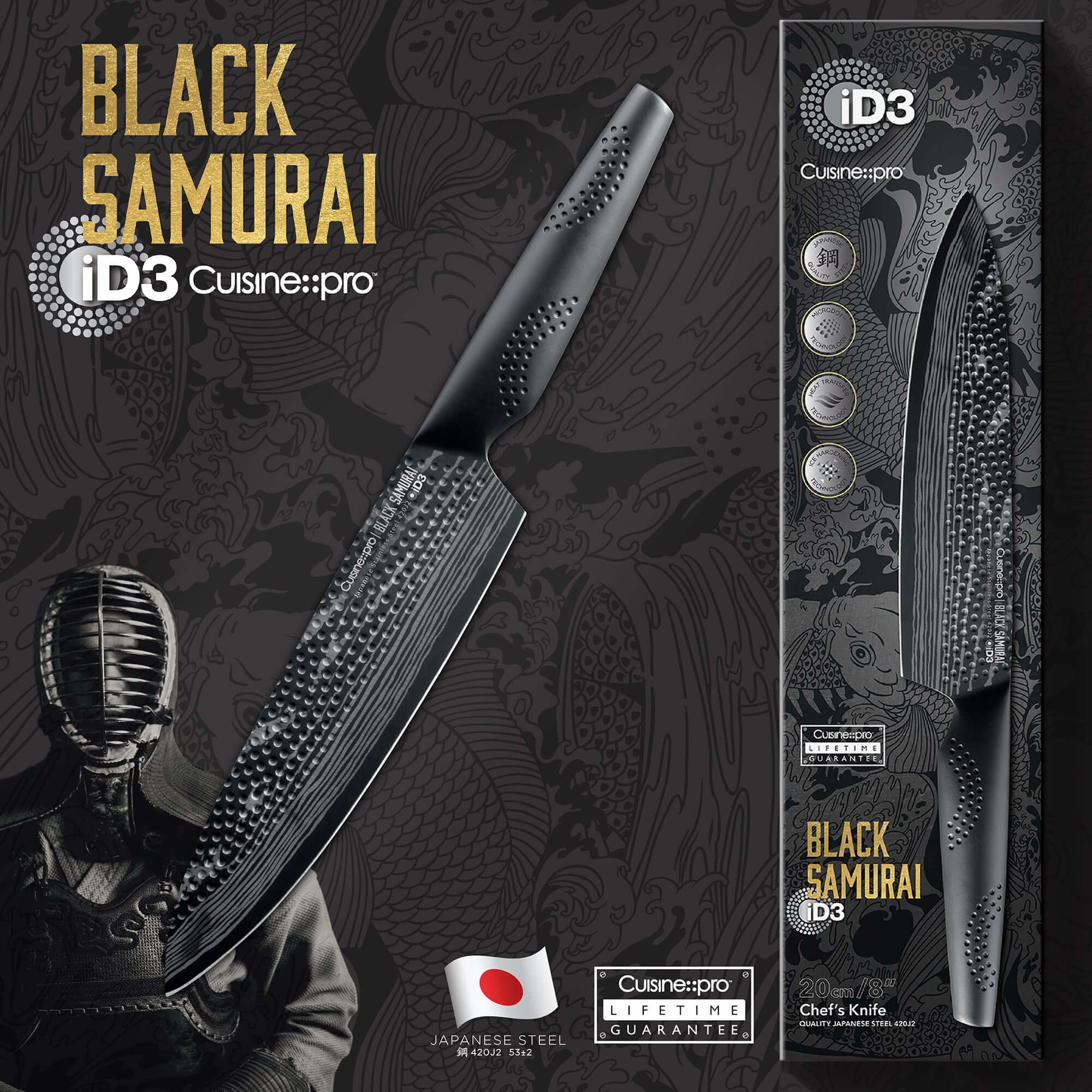 Cuisine::pro® iD3® BLACK SAMURAI™ Chefs Knife 20cm 8"-1034434
