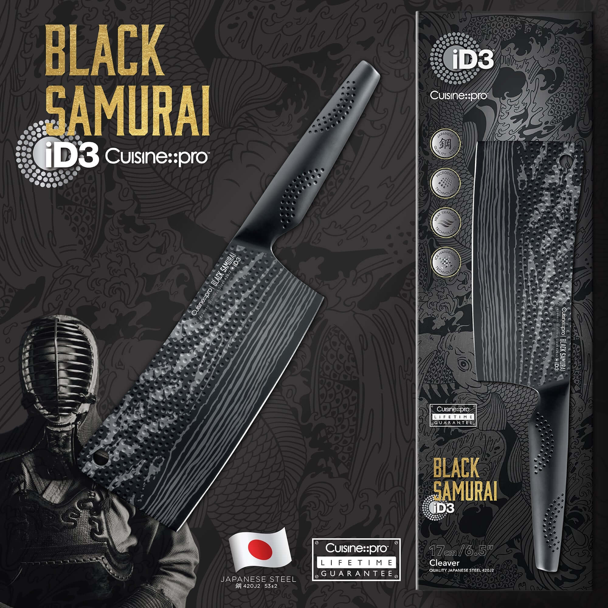 Cuisine::pro® iD3® BLACK SAMURAI™ Cleaver Knife 17cm 6.5"-1034435