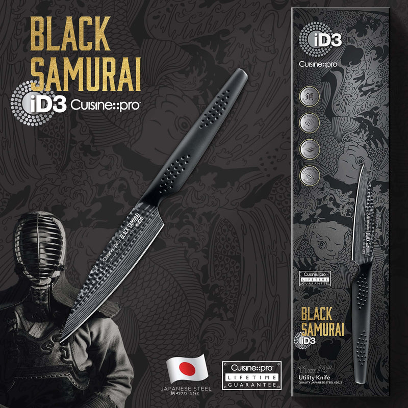 Cuisine::pro® iD3® BLACK SAMURAI™ Couteau universel 11cm 4in