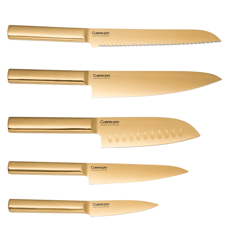 Cuisine::pro® DAISHO Nara Bloc à couteaux 6 pièces Laiton