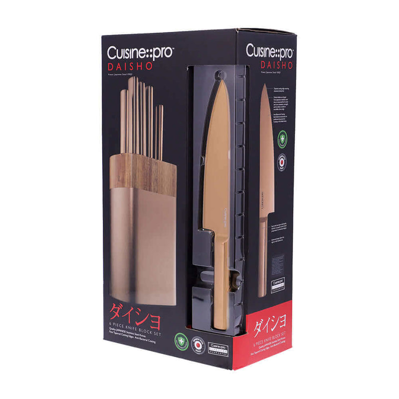 Cuisine::pro® DAISHO Nara Bloc à couteaux 6 pièces Cuivre