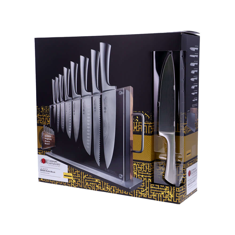 Cuisine::pro® Damashiro® Bodo 10 Piece Knife Block with Chopping Board-1034444