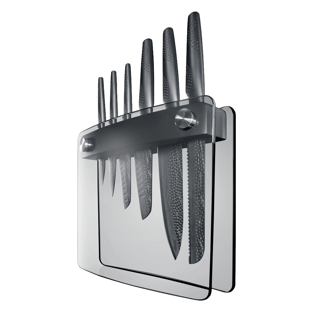 Mundial 10-Piece Forged Black Knife Block Set - Bunzl Processor