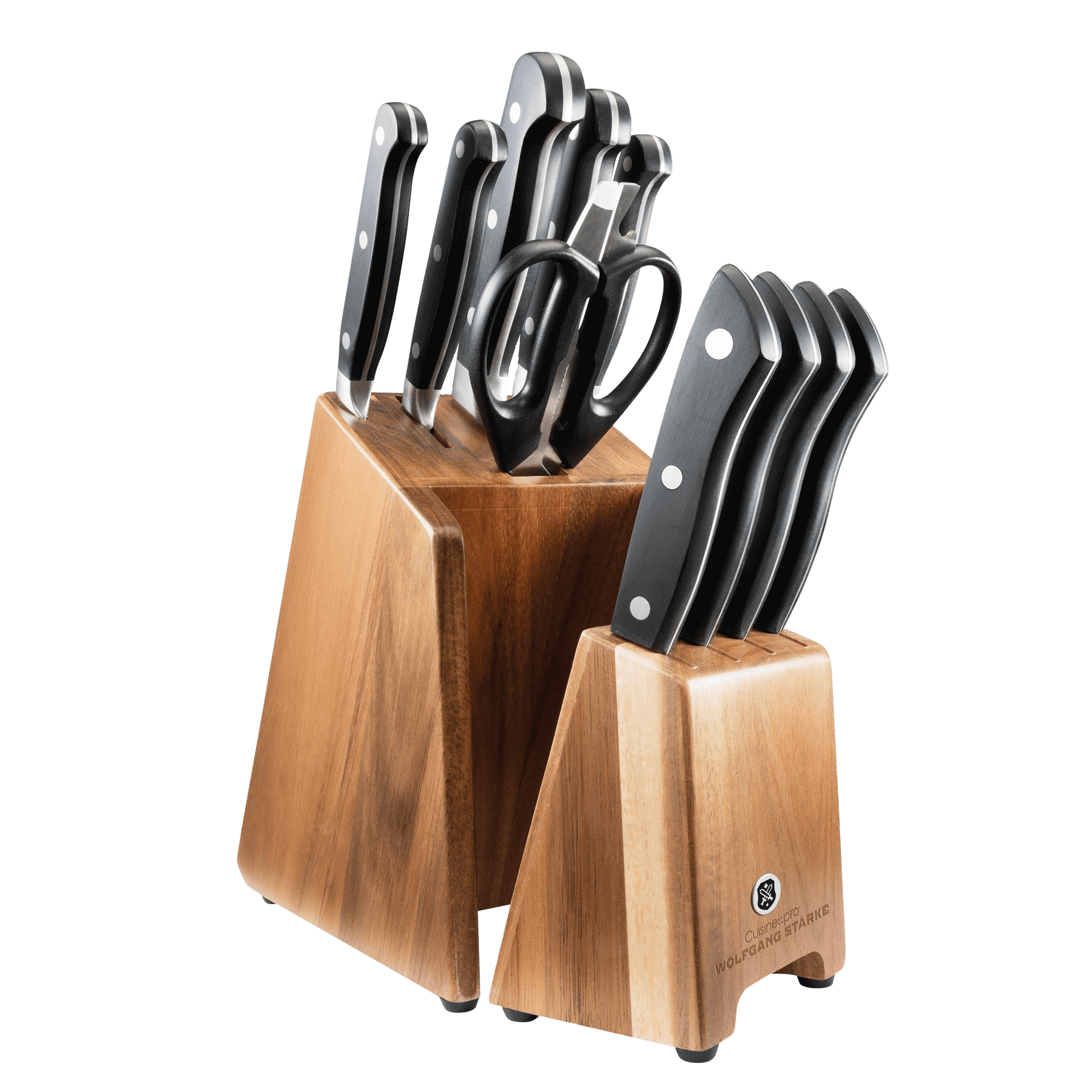 Sabatier Professional 5 Piece Kitchen Knife Set & Oak Knife Block