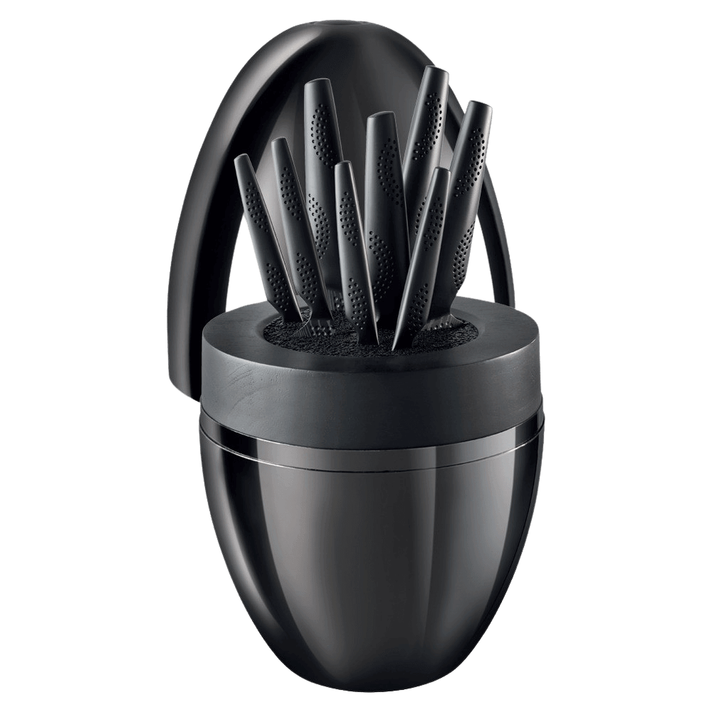 Dropship Classic Japanese Steel 12-Piece Knife Block Set With Built-in Knife  Sharpener, Black to Sell Online at a Lower Price