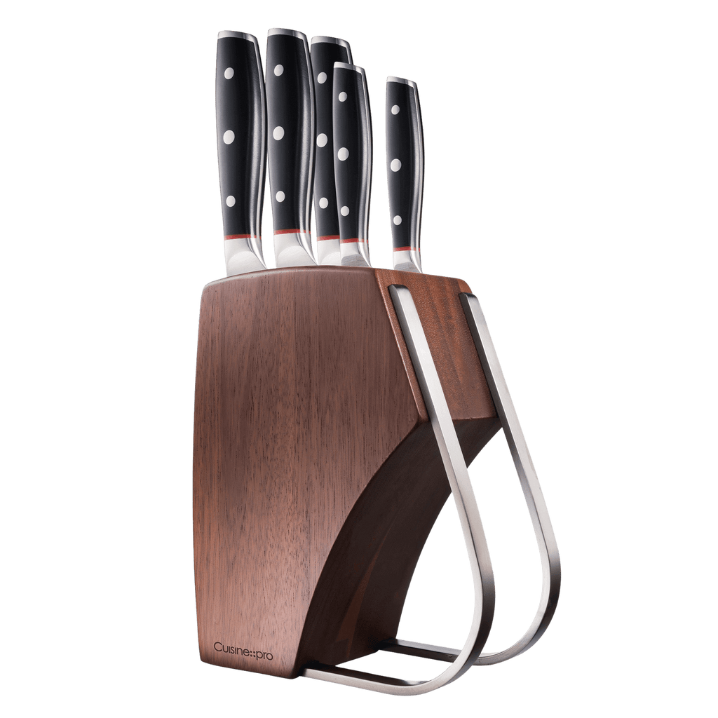 7-piece Knife Set with Wooden Block - 1.4116 German Stainless