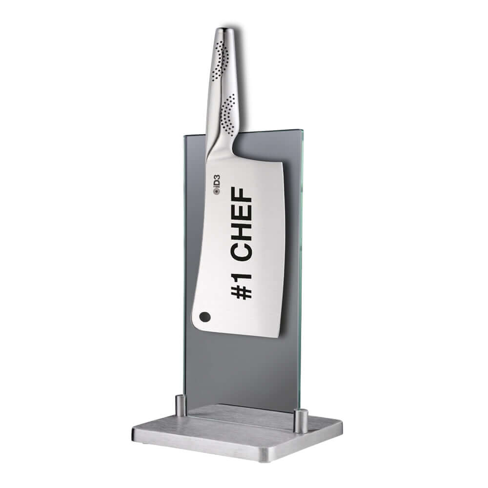 THE CUSTOM CHEF™ Icon Magnetic Trophy Knife Block Stainless Steel-1037695