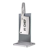 THE CUSTOM CHEF™ Icon Magnetic Trophy Knife Block Stainless Steel