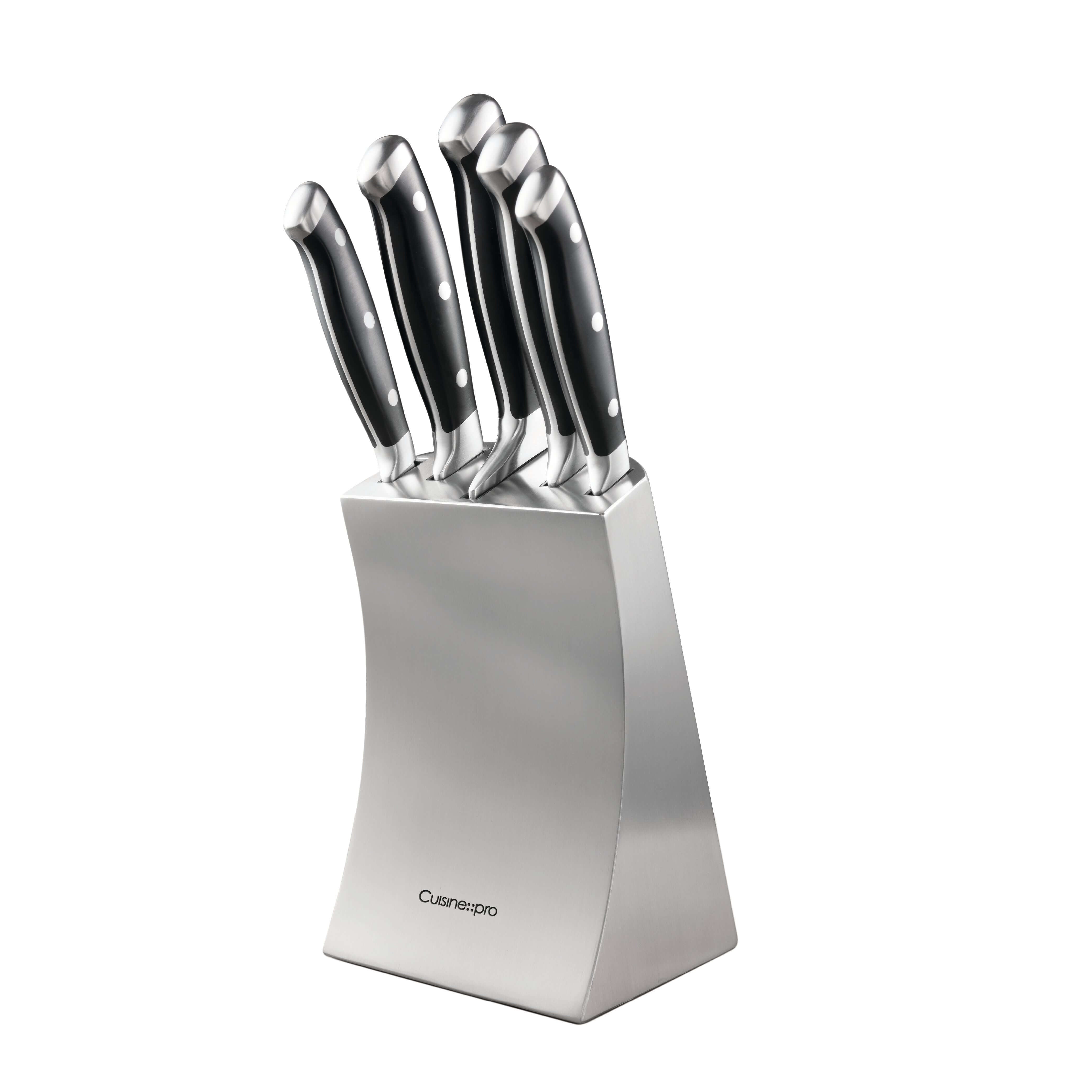 KD Kitchen Knife Block Set German Stainless Steel Knife with Built-In –  Knife Depot Co.