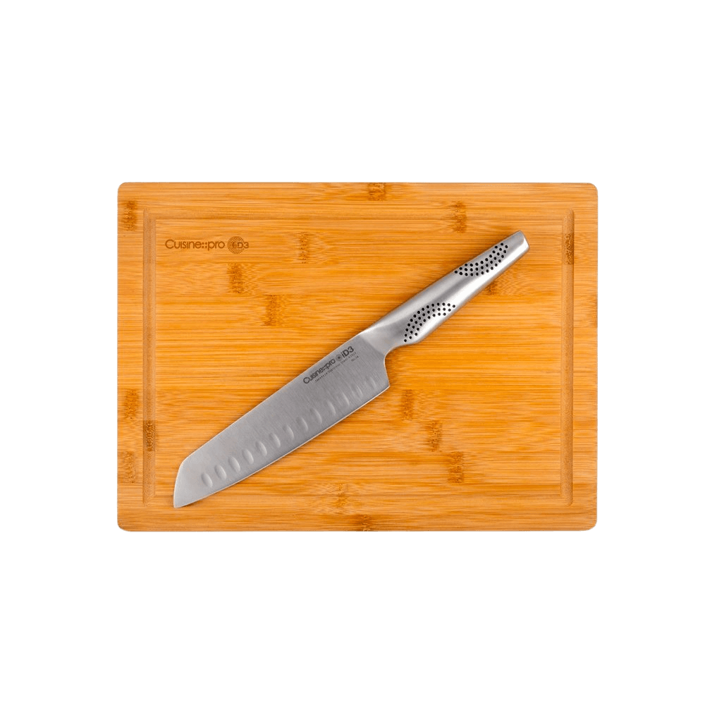 Cuisine::pro® iD3® Santoku Knife 18cm 7" & Board Set 25.5cm 10" x 35cm 13.7"-1034457